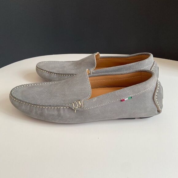 Carro Positano NWOT Gray Suede Men's Loafers Made in Italy 43 US 10 - Picture 2 of 8